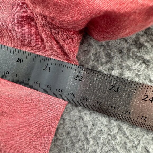 Guess Mens Shirt Extra Large Brick Red 100% Cotton Button‎ Front Long Sleeve - Picture 12 of 14